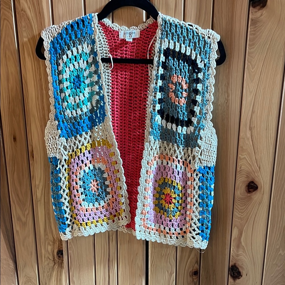 Umgee Multicolor Crochet Cardigan